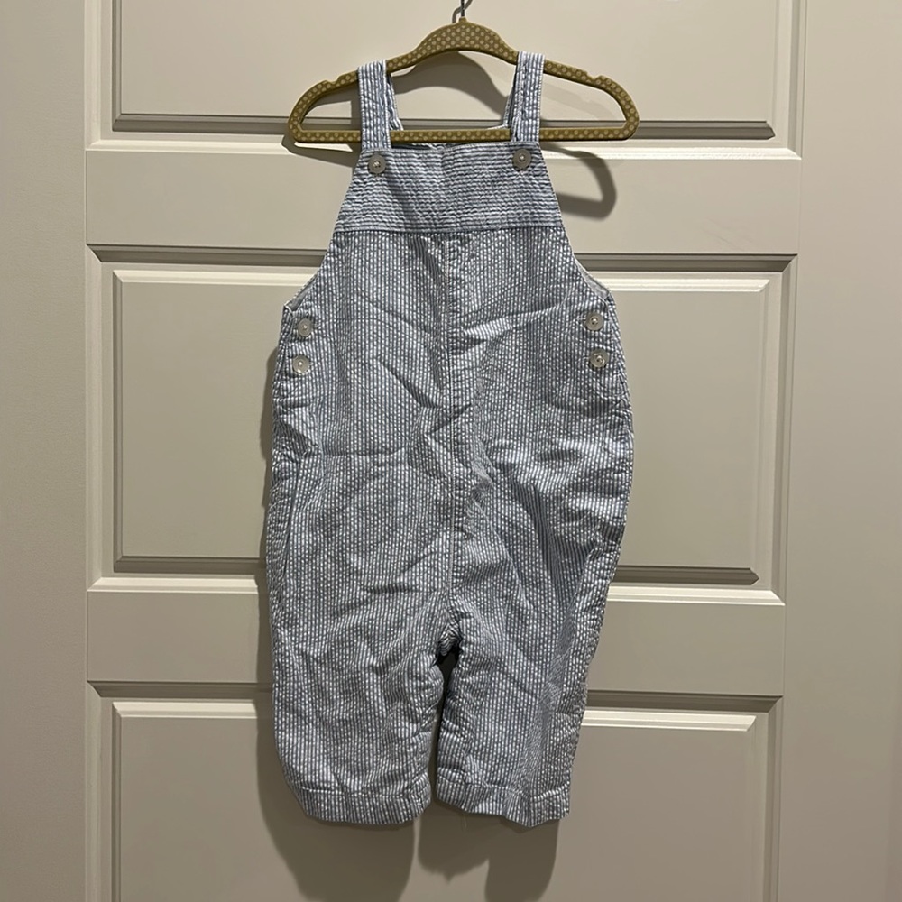 Kids Seersucker Overalls
